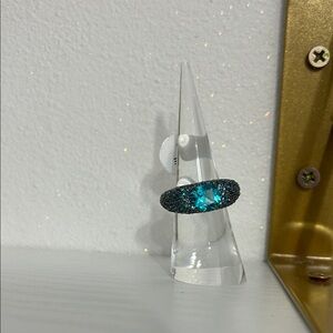 Sparkling Blue Gemstone Ring